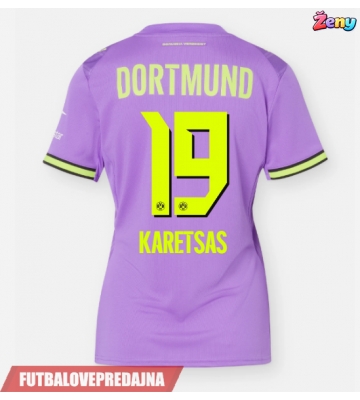 Lacne Ženy Futbalové dres Borussia Dortmund Konstantinos Karetsas #19 2026-27 Krátky Rukáv - Tretina